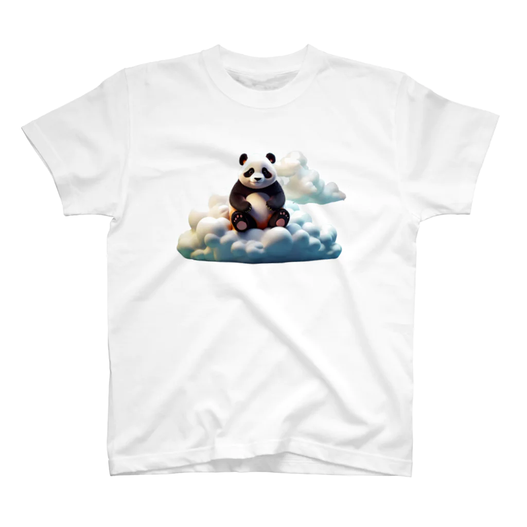 〜たけしゃんのお店〜の雲に乗るパンダ⑤ スタンダードTシャツ