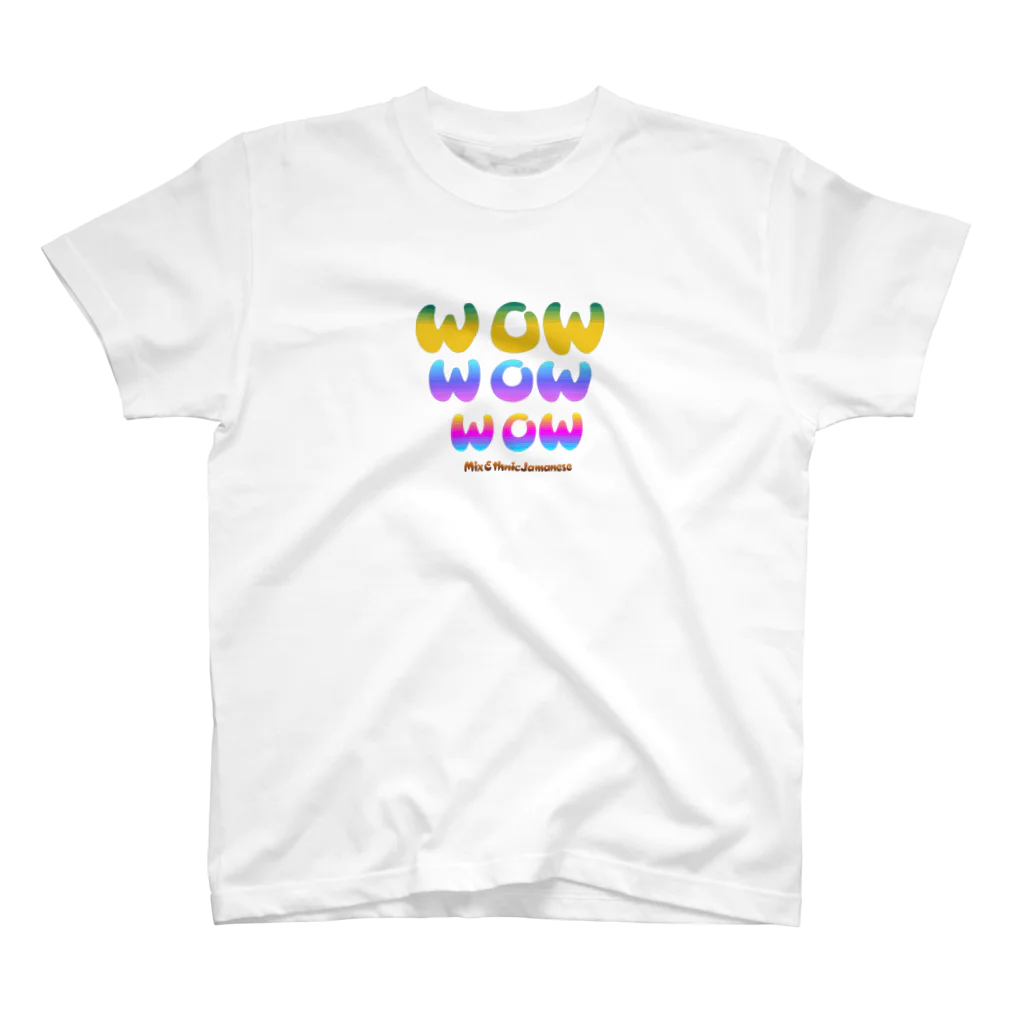 mixethnicjamamaneseのオリジナルロゴシリーズ～ＷＯＷ スタンダードTシャツ