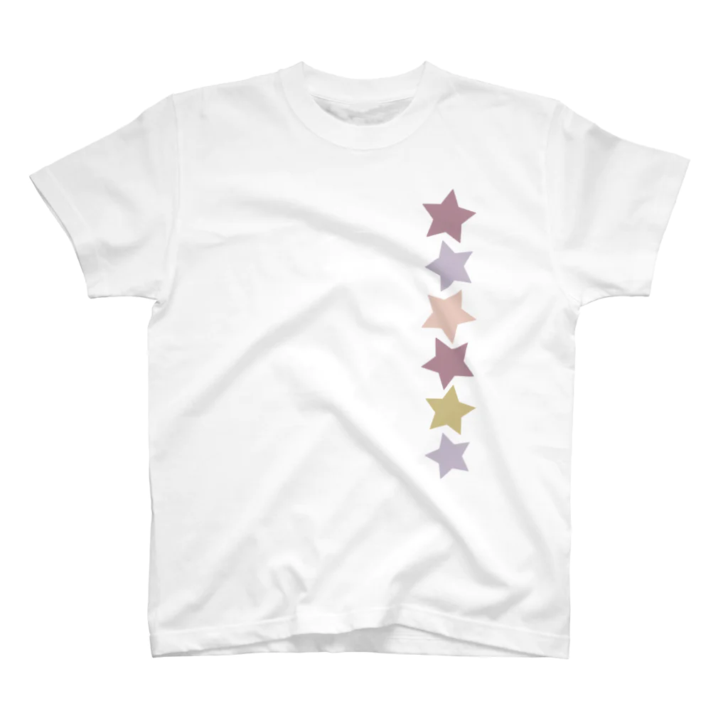 つきしょっぷのくすみカラーの星 スタンダードTシャツ