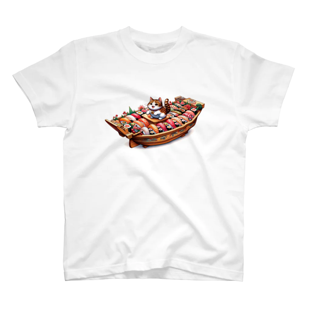 市来の舟盛り猫2 Regular Fit T-Shirt