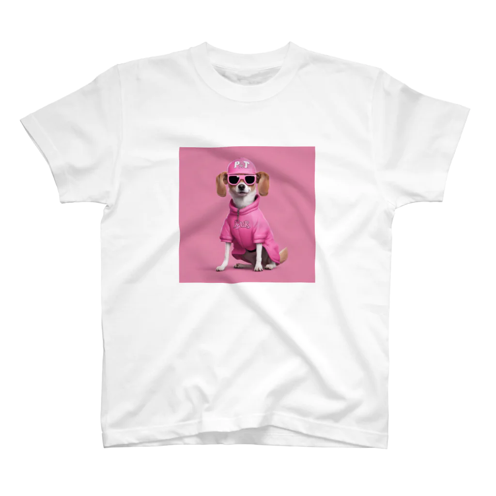 MY.LILILALAのヒップホップな犬 Regular Fit T-Shirt