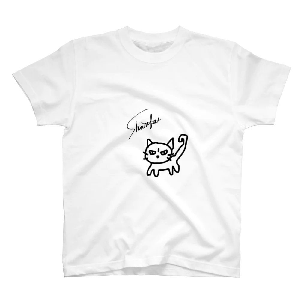 shuri-faのシュールな見てるねこ。 スタンダードTシャツ