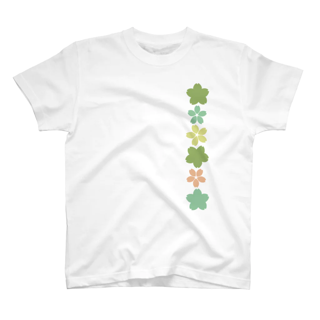 つきしょっぷのくすみカラーの桜 スタンダードTシャツ