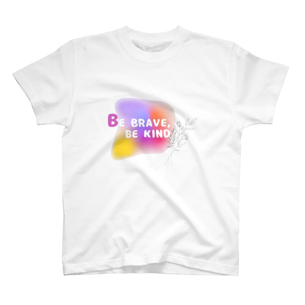 Positive feelingsのBe brave, be kind Regular Fit T-Shirt