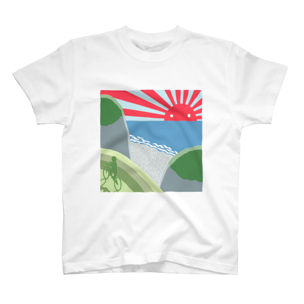 eugorameniwaの浜辺の朝日 スタンダードTシャツ