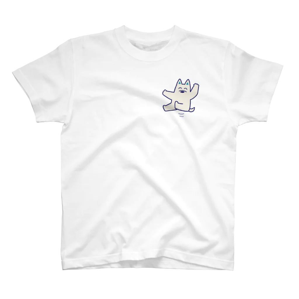 白犬かんちゃんの白犬かんちゃん（わーい） スタンダードTシャツ