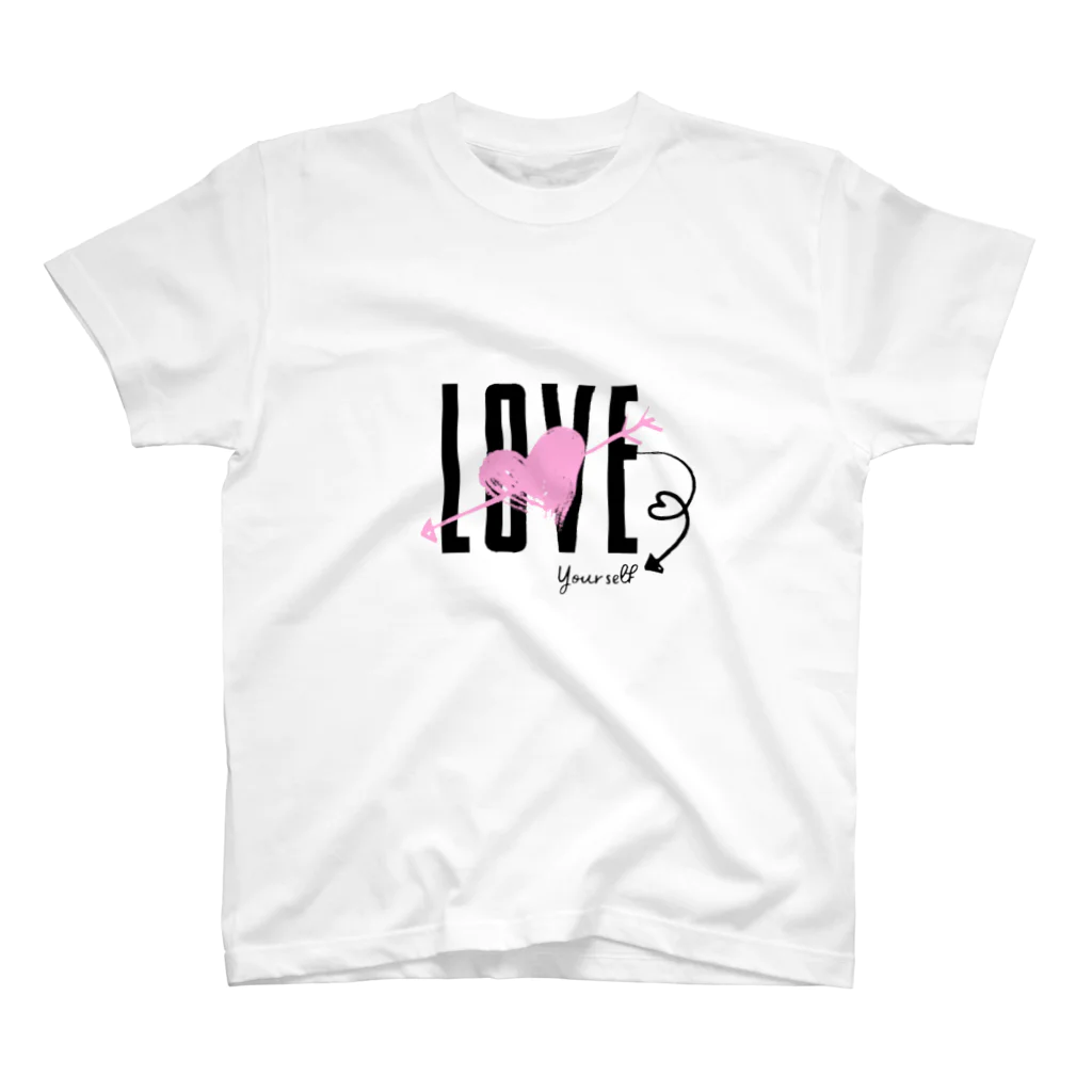 Positive feelingsのLove yourself Regular Fit T-Shirt