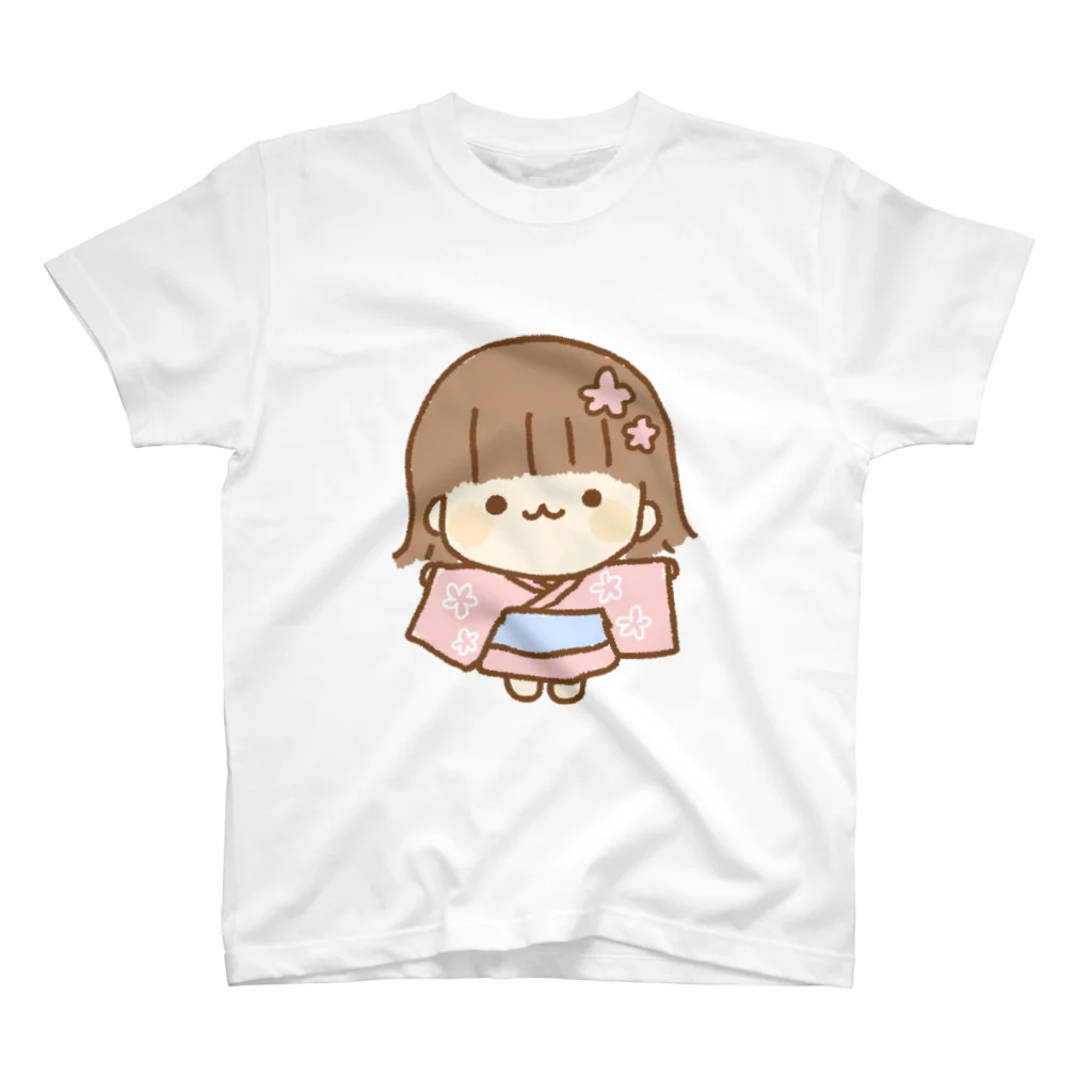 ちっちゃいめいちゃんのちーちーショップのちっちゃいめいちゃん＿サクラ浴衣 Regular Fit T-Shirt