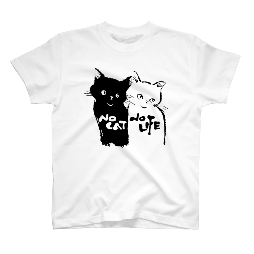 たろくろの白猫と黒猫2 スタンダードTシャツ