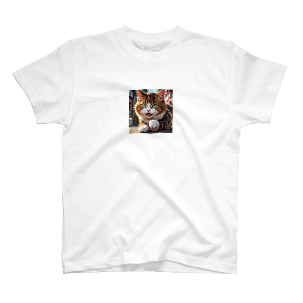 oz-chanの何かしようとしてる猫 スタンダードTシャツ