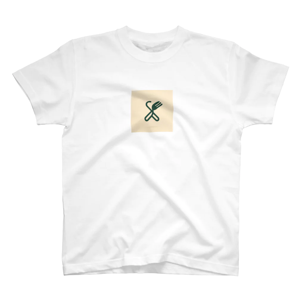 ロゴショップのナイフフォークロゴ2 スタンダードTシャツ