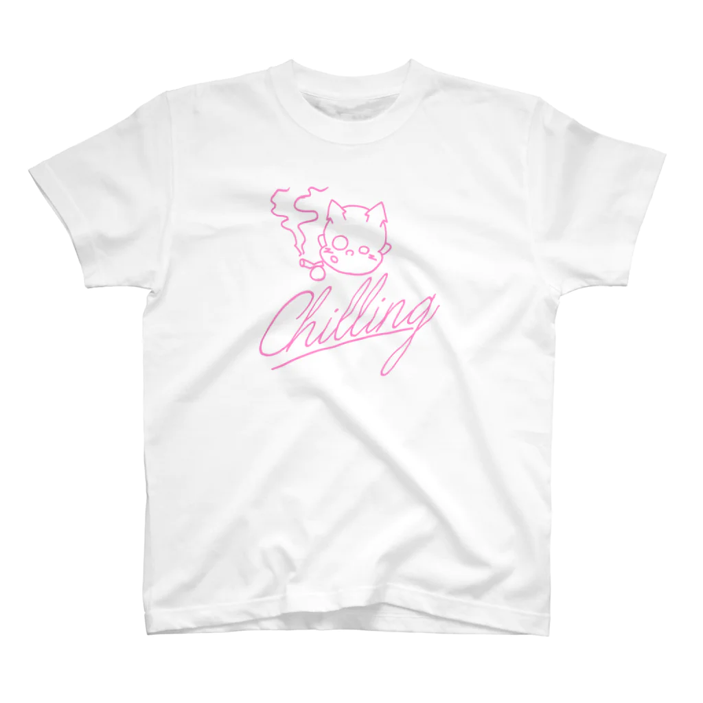 KENNY a.k.a. Neks1のchilling DEVL(pinky) Regular Fit T-Shirt