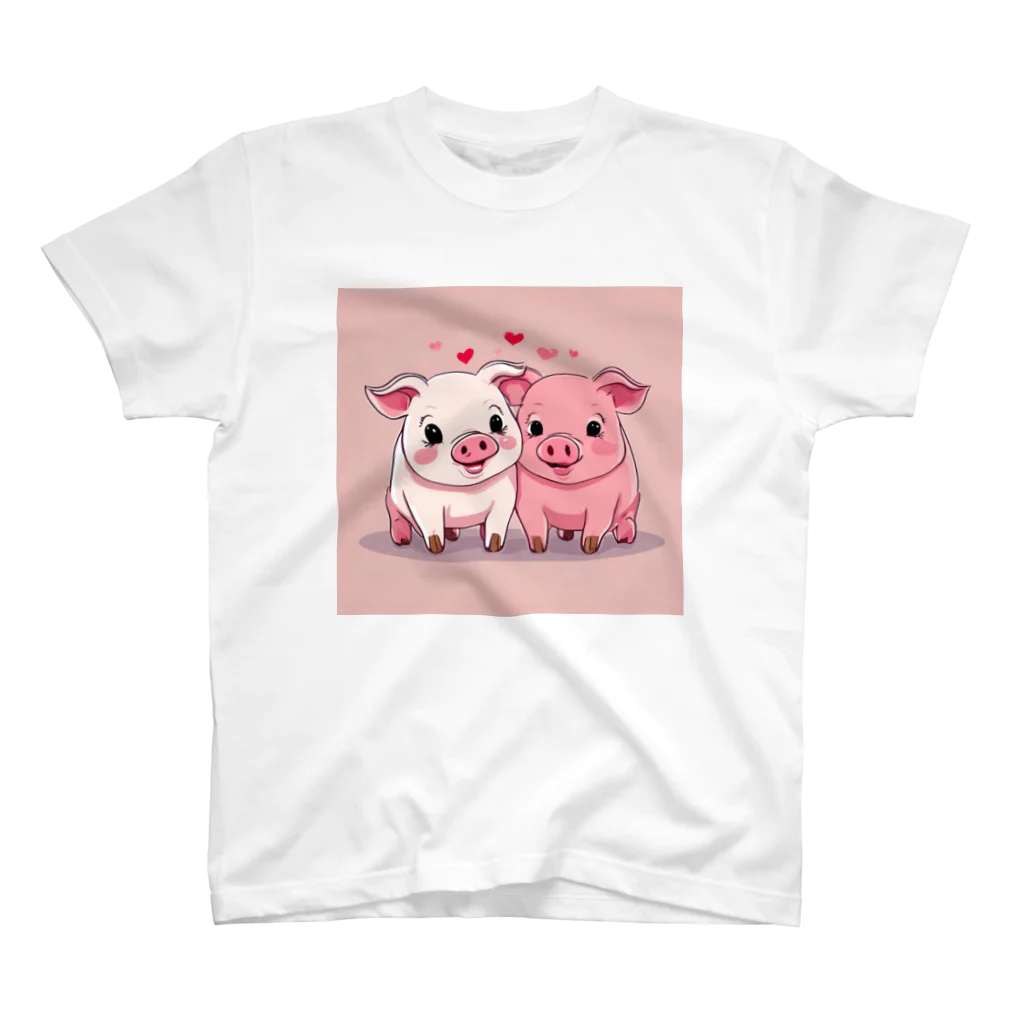 🐽ブヒブヒ🐽の子豚ちゃんのかわいいグッズ Regular Fit T-Shirt