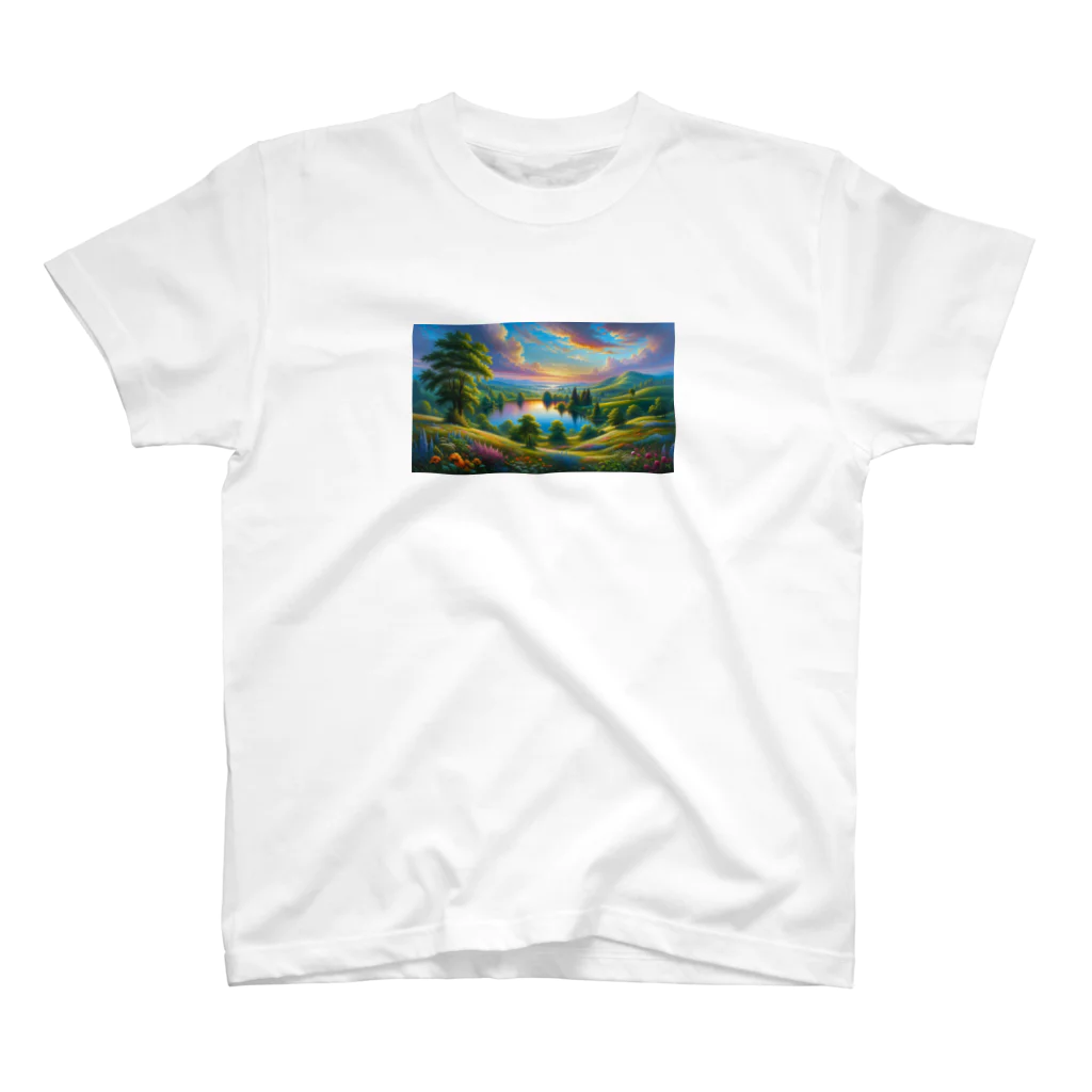 felicita の夕焼けの風景 Regular Fit T-Shirt