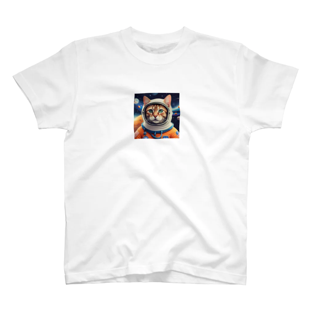 猫キャラグッズの宇宙飛行士猫 スタンダードTシャツ