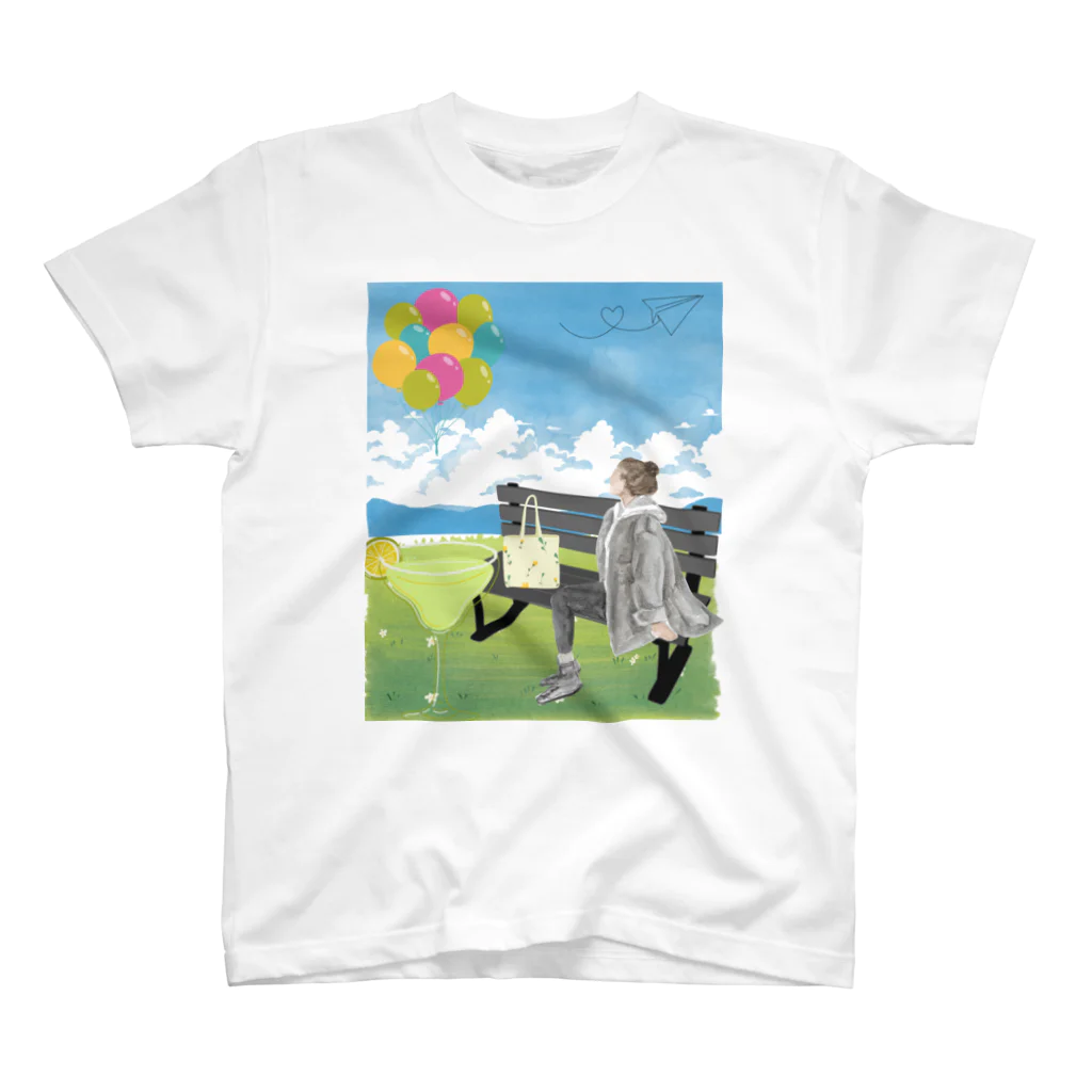 のんきな木のお散歩と酒と女の子 スタンダードTシャツ