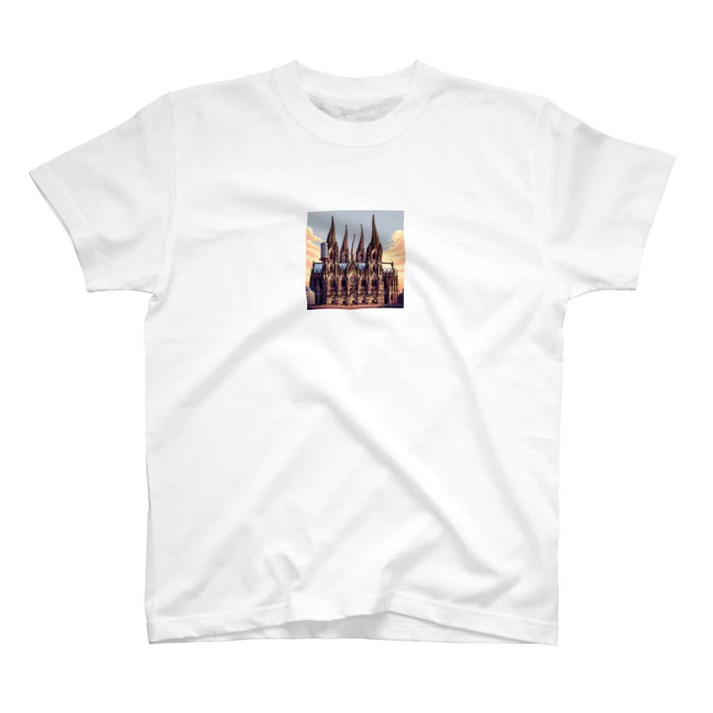 Pixel Art Goodsのケルン大聖堂（pixel art） Regular Fit T-Shirt