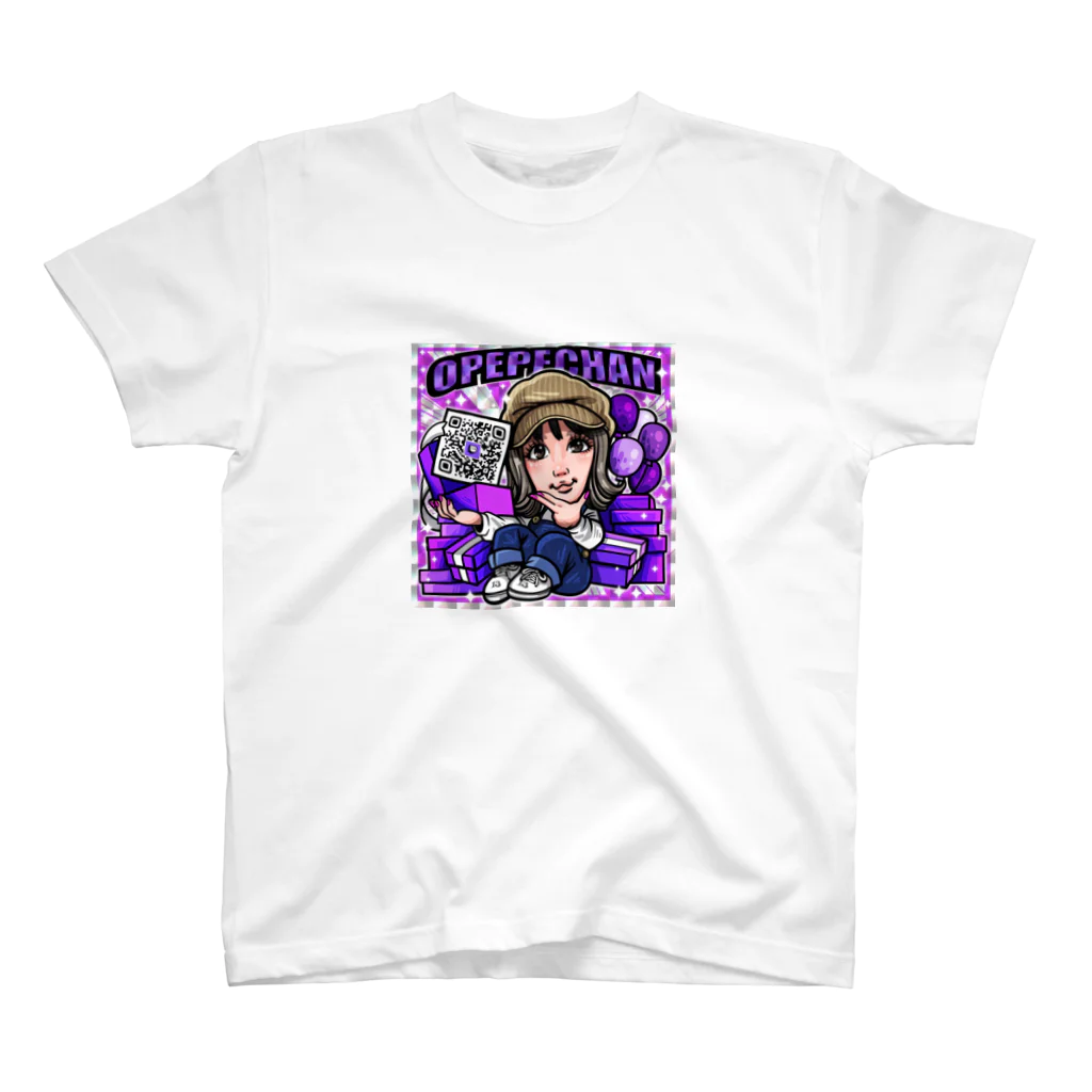 OPEPECHAN@Twitch💜のOPEPECHAN4周年記念デザイン Regular Fit T-Shirt