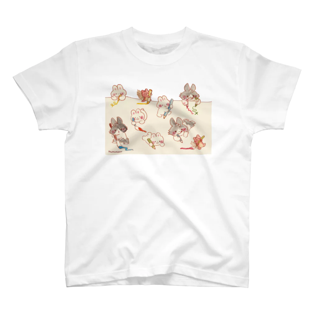 FluffyHopper うさぎのはなまる🐰デザフェス5月両日出展🎶のらくがき Regular Fit T-Shirt
