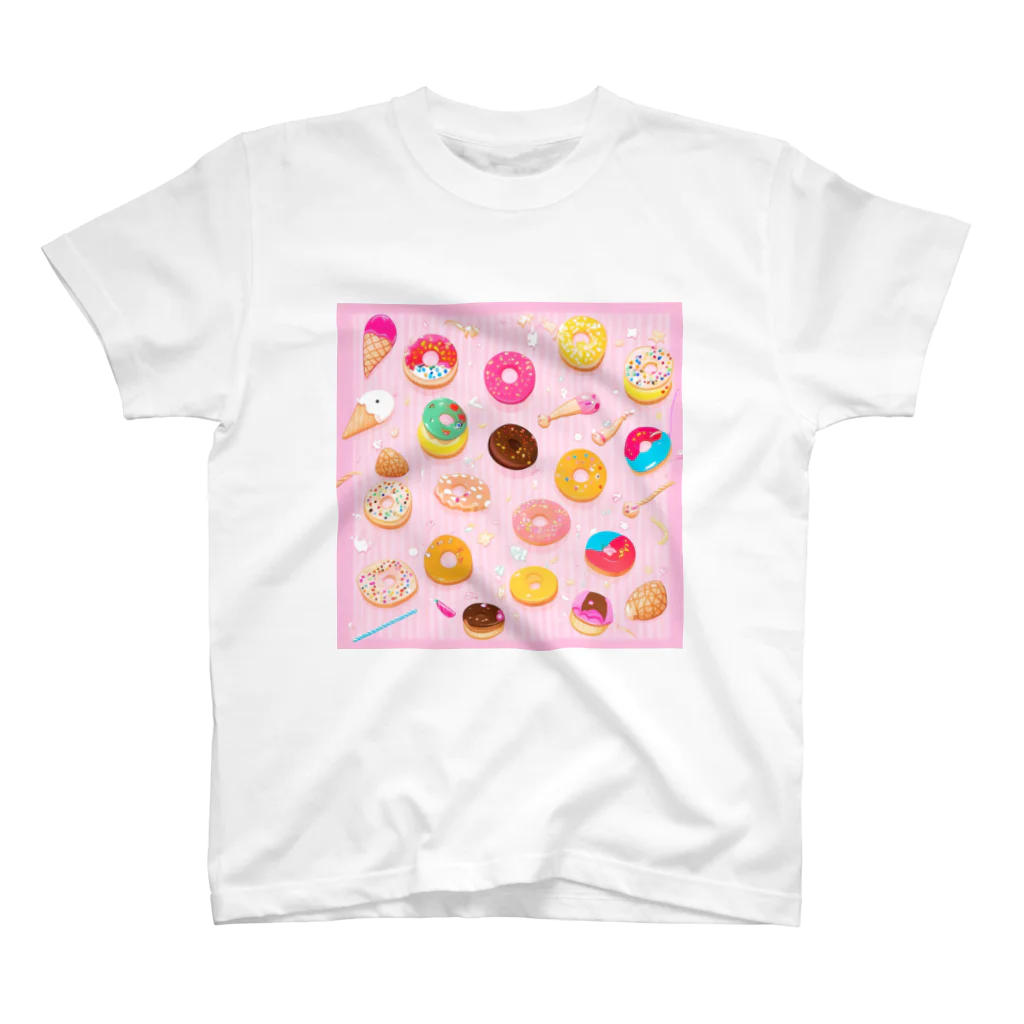 MEGROOVEのドーナツいっぱい🍩 Regular Fit T-Shirt