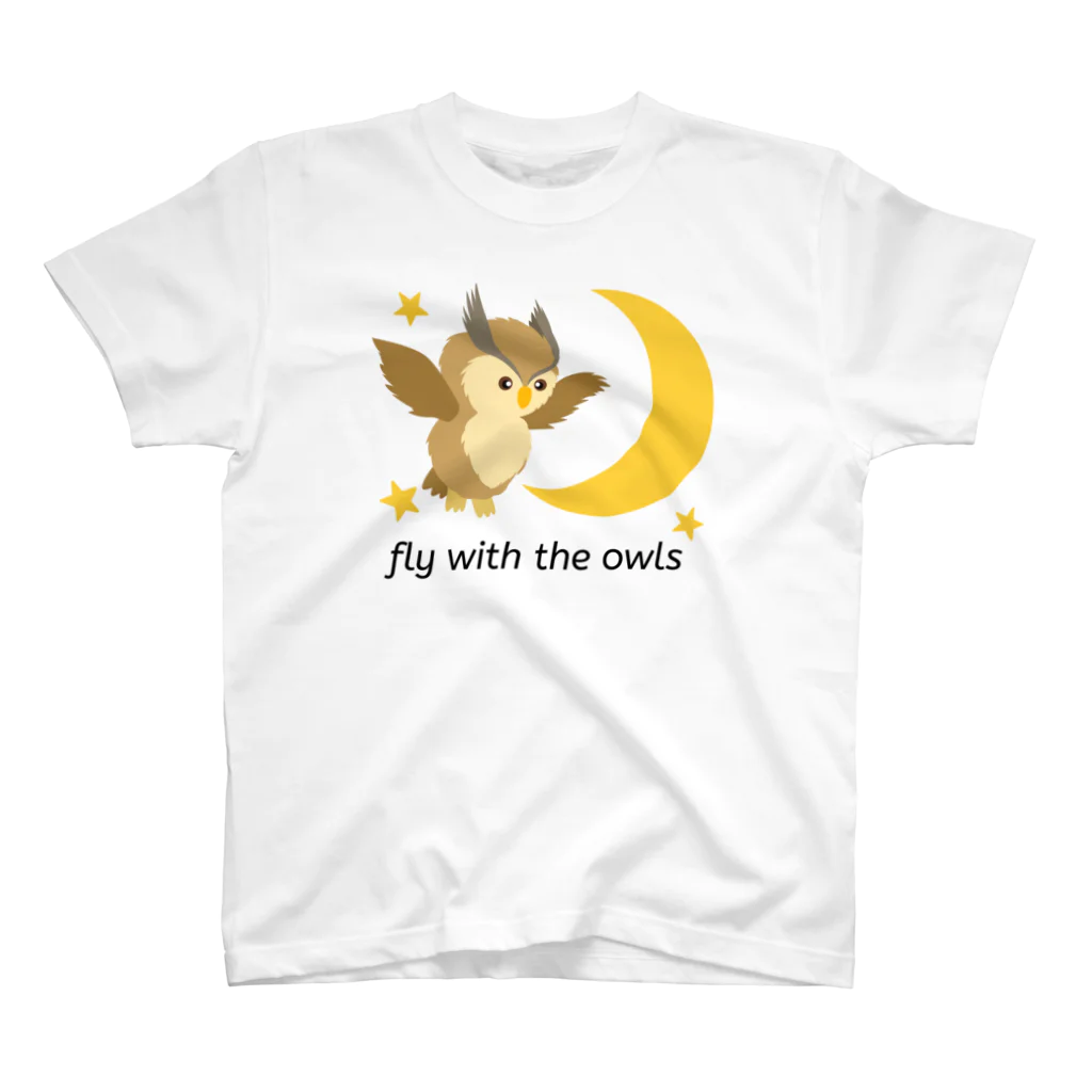 ふんころうのfly with the owls (夜遊びフクロウ) Regular Fit T-Shirt