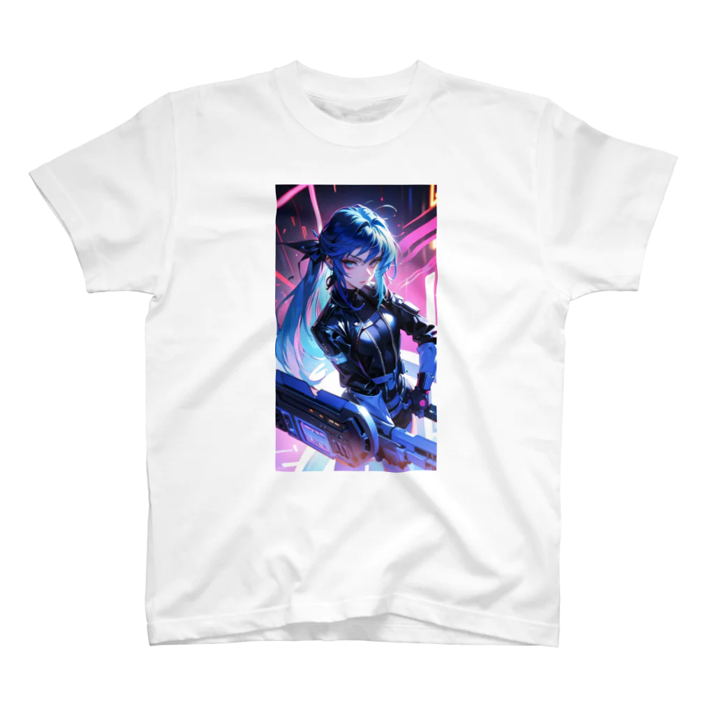 DRILLERのサイバーパンク　2次元美少女 Regular Fit T-Shirt