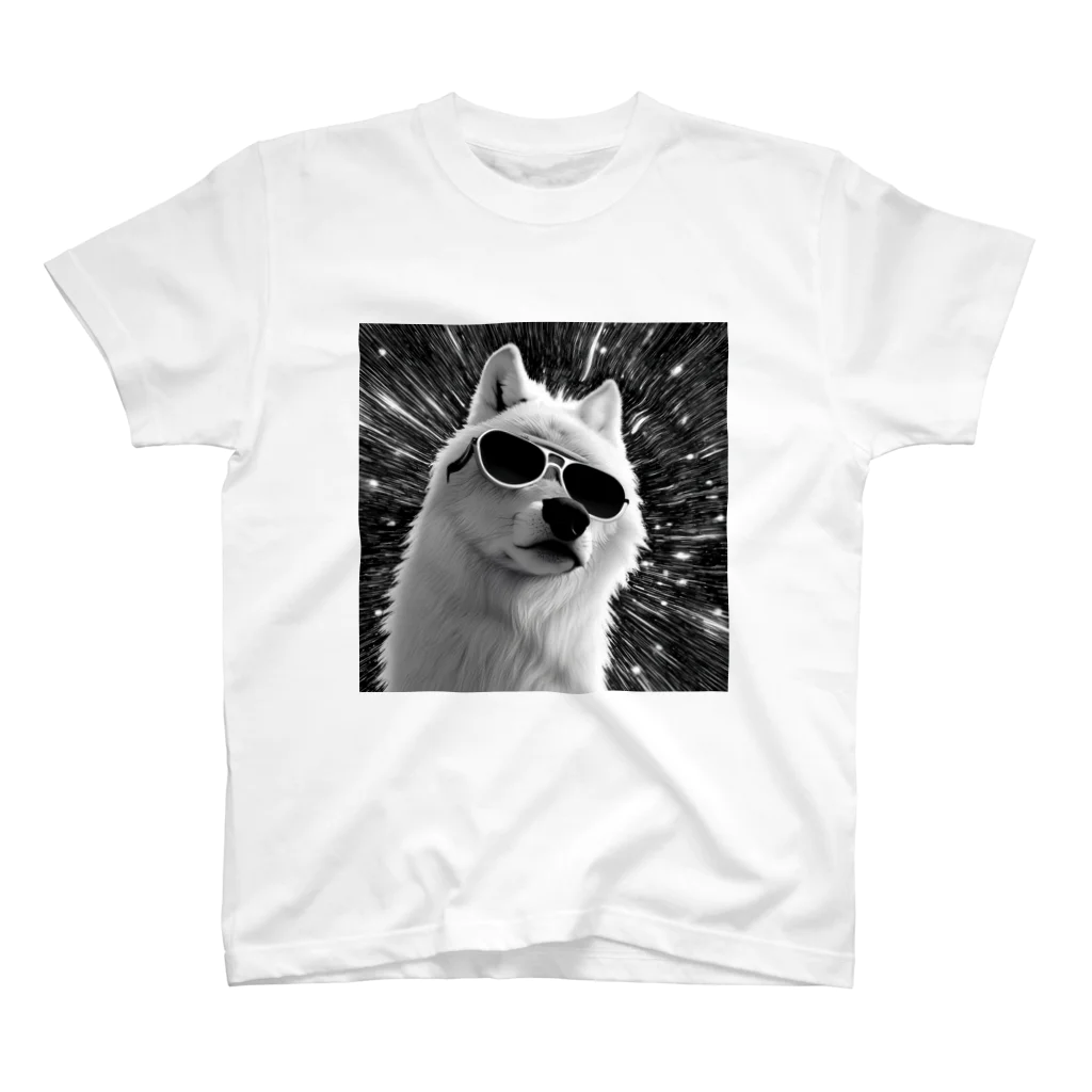 CoolShades CrittersのCool White Wolf Shades スタンダードTシャツ