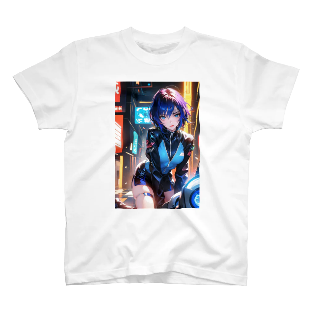 DRILLERのサイバーパンク　2次元美少女 スタンダードTシャツ