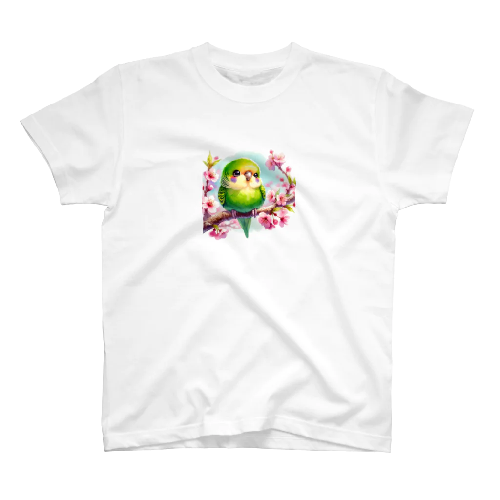 ぷっくりショップのオカメインコのひととき スタンダードTシャツ