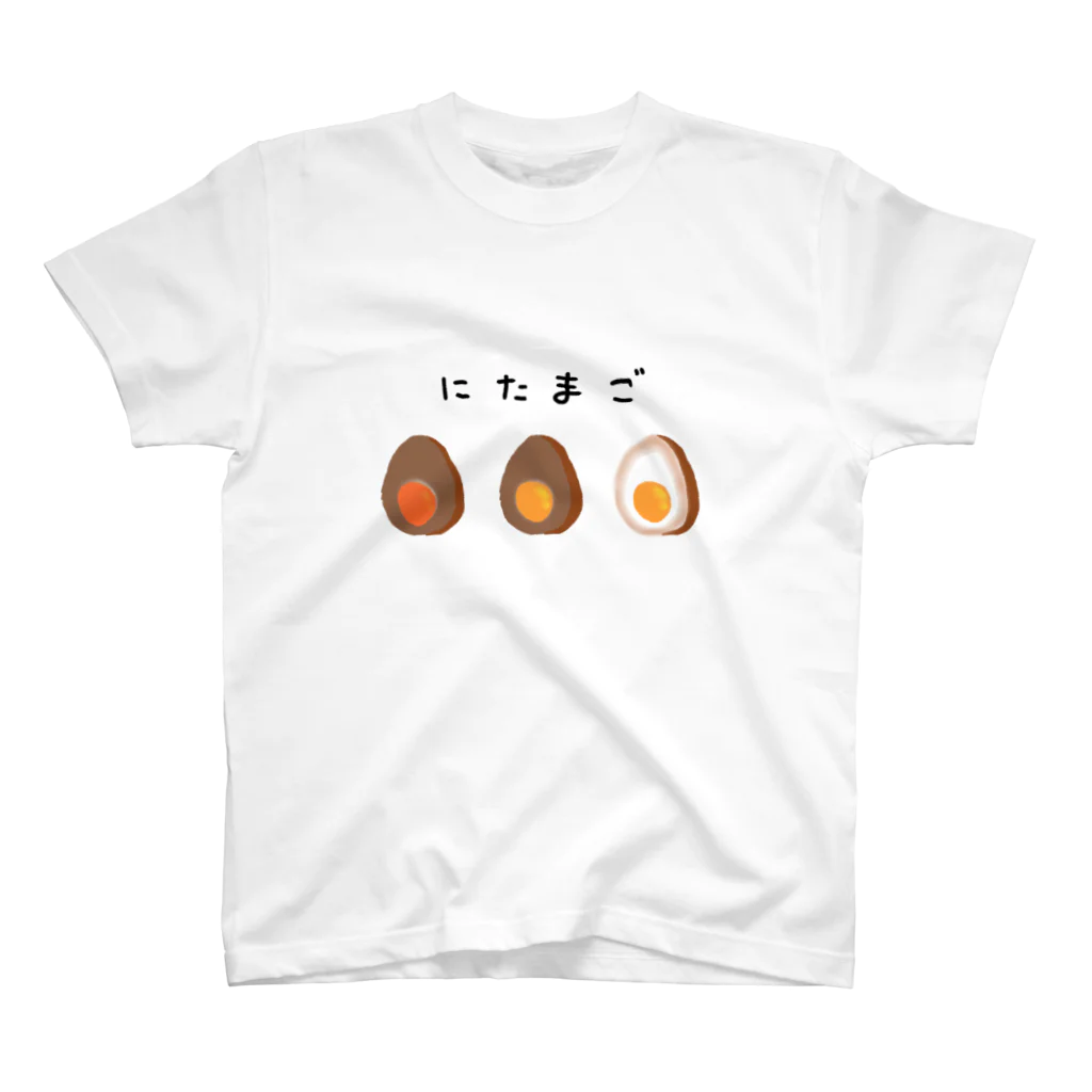 蛇口〆太のお店の煮玉子（３色）文字アリ Regular Fit T-Shirt