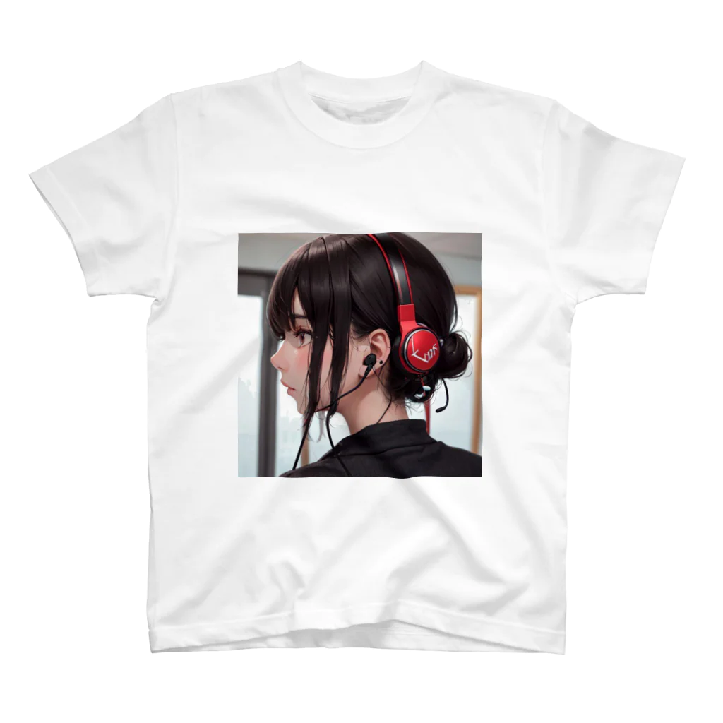 N's officinaの横向き美少女 スタンダードTシャツ