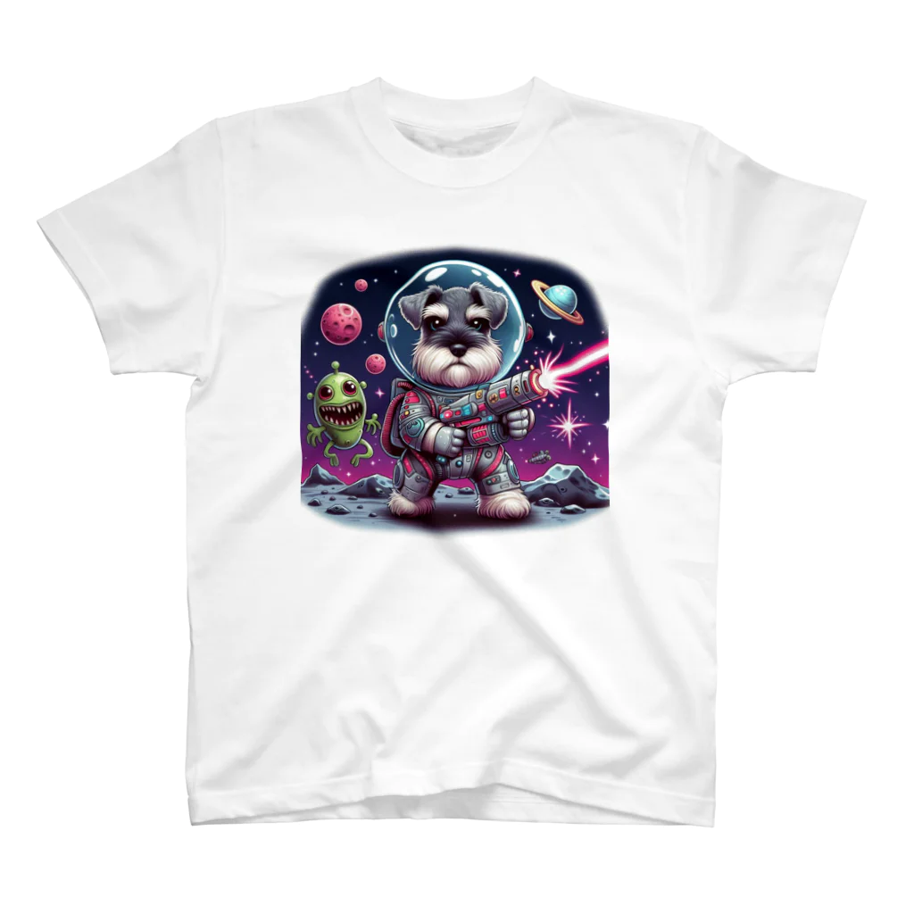 Fighting Schnauzerの宇宙パトロールシュナ スタンダードTシャツ