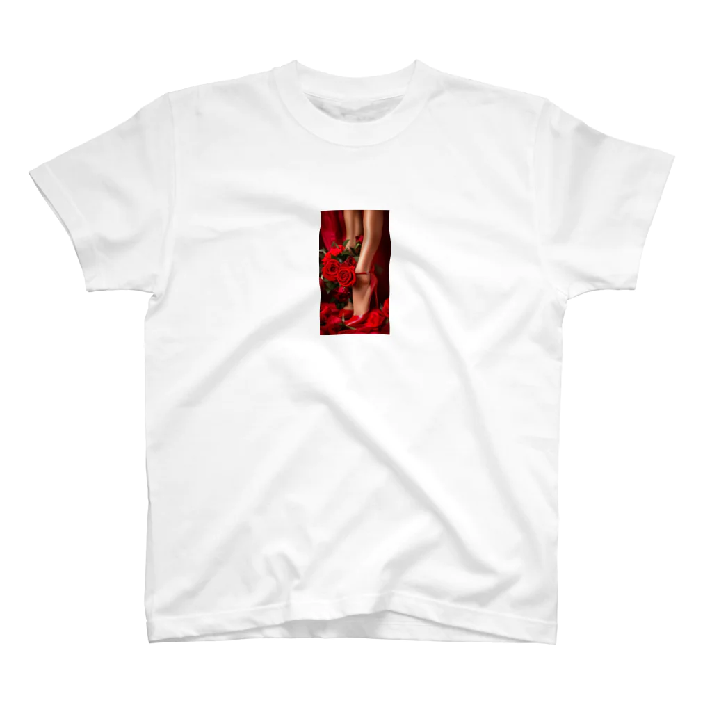 ニゴ猫　shopのred Rose heel  Regular Fit T-Shirt