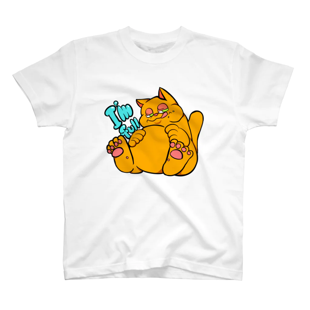 TKGのお腹いっぱい猫 スタンダードTシャツ