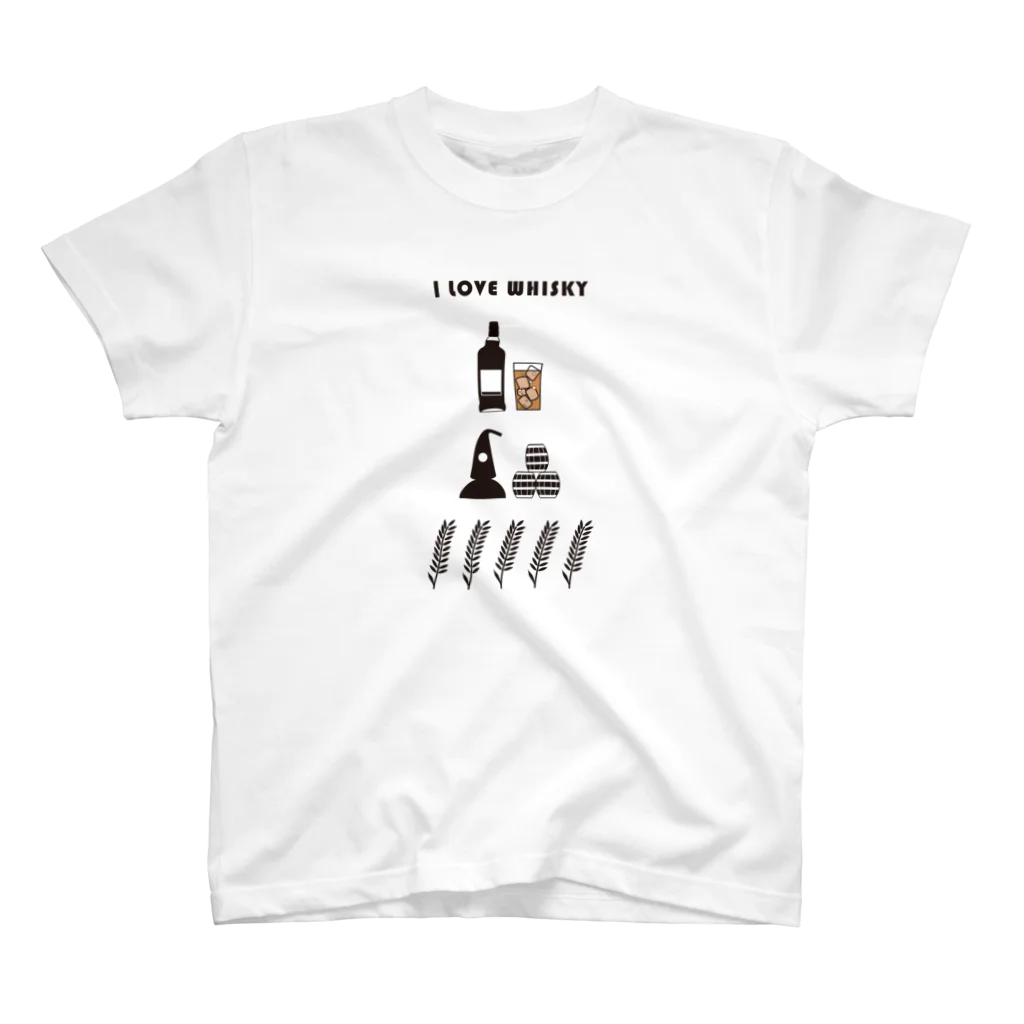 I LOVE【WHISKEY】SHOPのI LOVE WHISKEY-03 スタンダードTシャツ