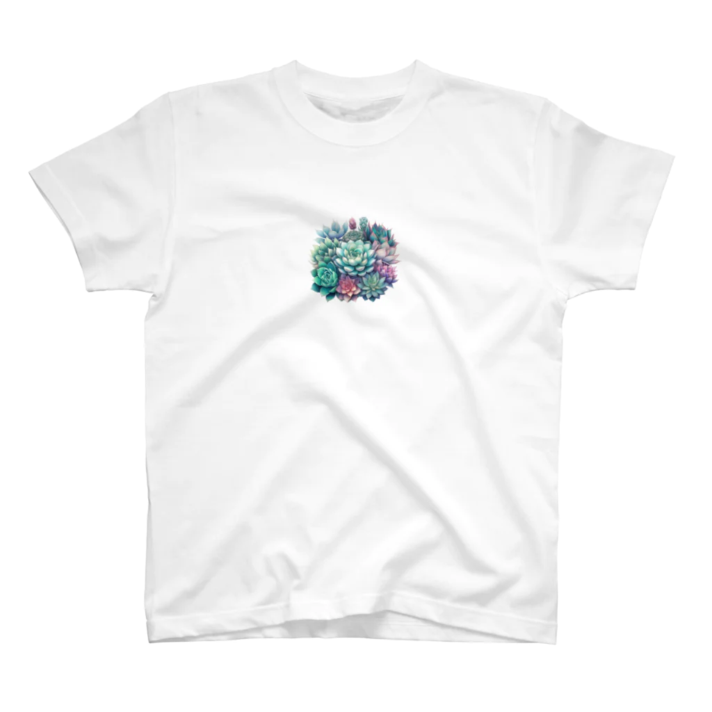 lil_tanikuの綺麗な多肉植物グッズ Regular Fit T-Shirt