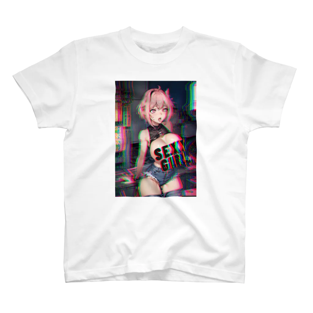 adultistのサイバーピンクセクシーガール スタンダードTシャツ