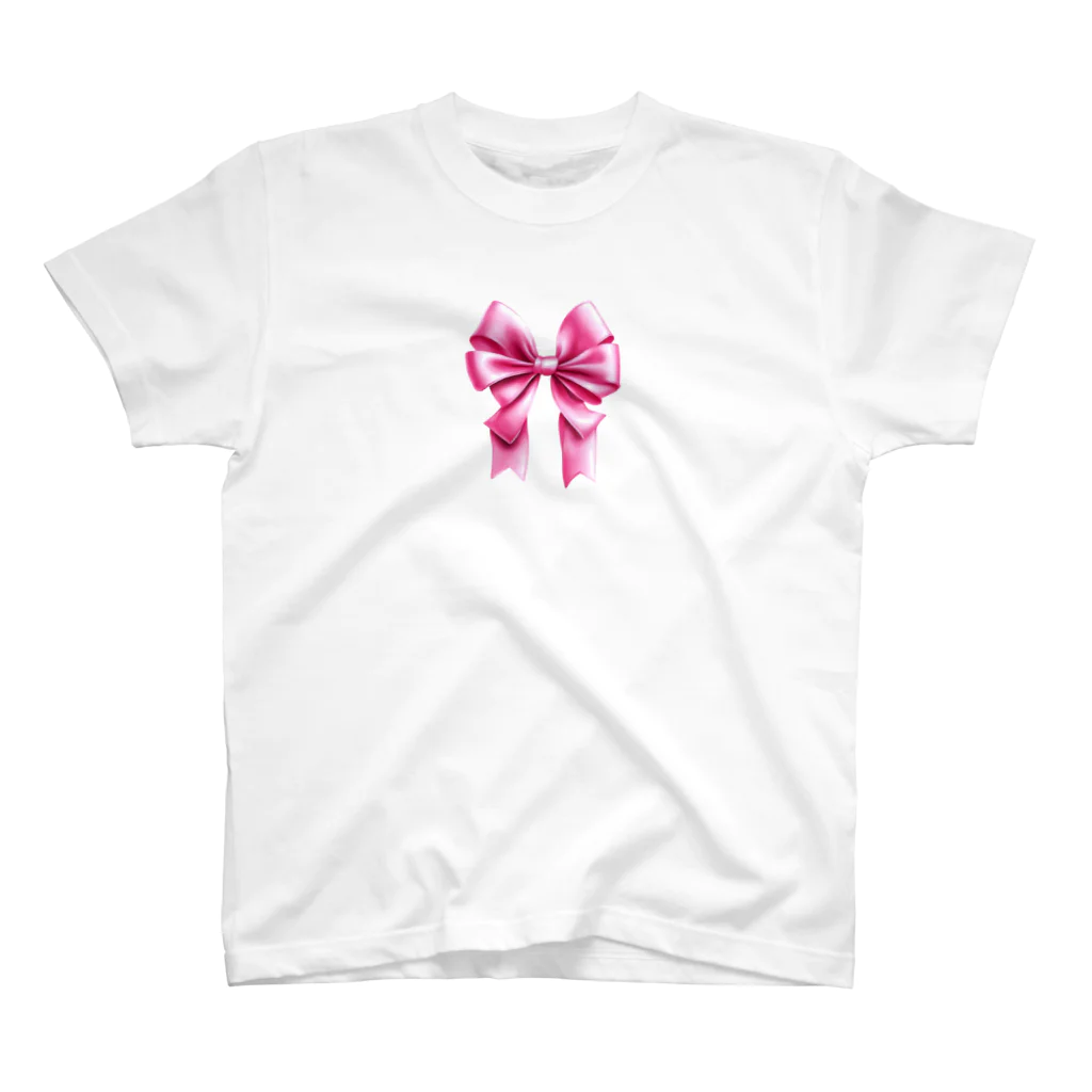 AI Girls Creationのリボンとピンク💖 スタンダードTシャツ