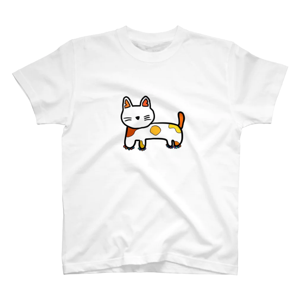 ty_kagishippoのチャリティ★しあねこ（横向き） スタンダードTシャツ