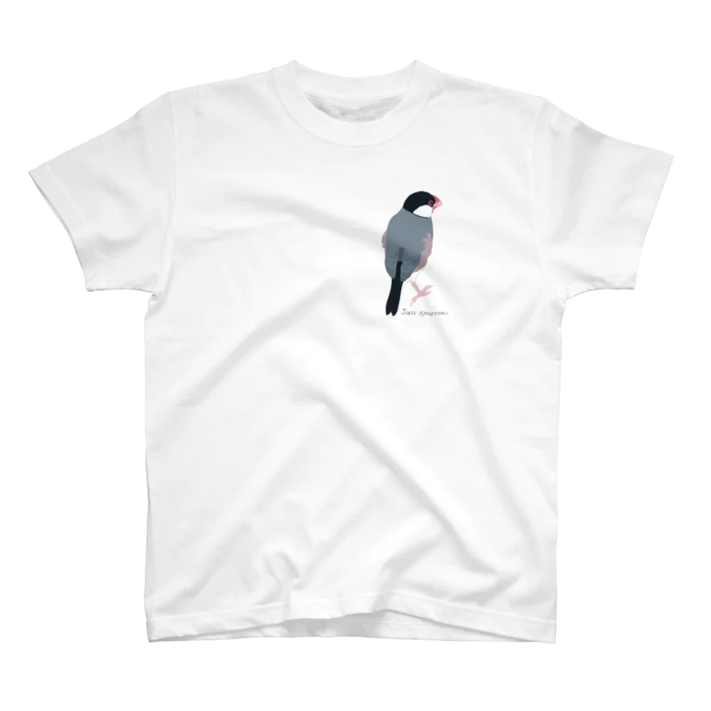 文鳥中心のたそがれ桜文鳥 Regular Fit T-Shirt