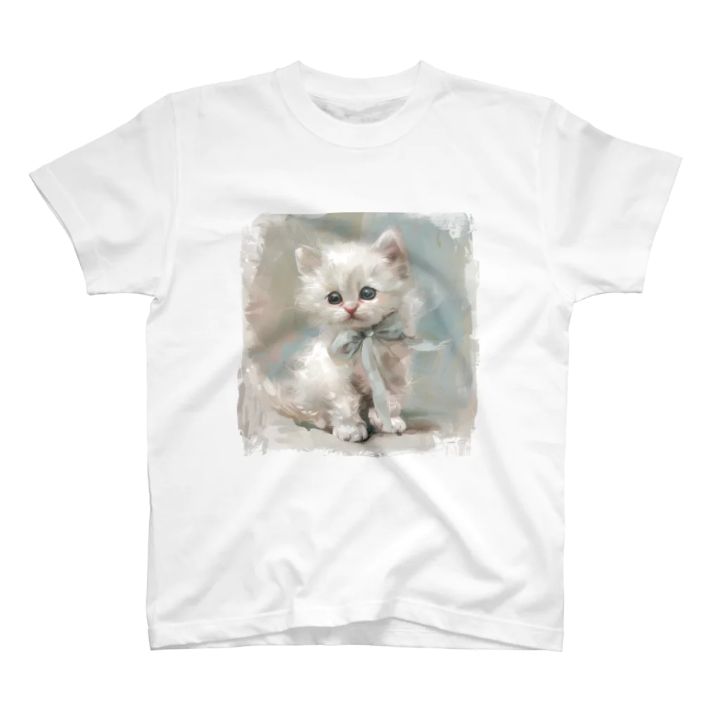 チャーミング・キャット・クローゼットの子猫のしらたまちゃん スタンダードTシャツ