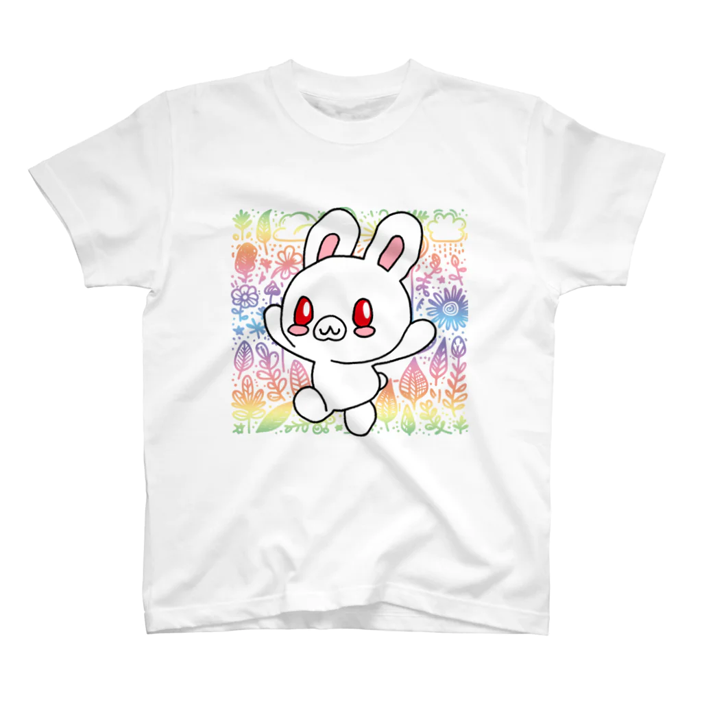 Ａ’ｚｗｏｒｋＳのしろうさ ぼたにかる スタンダードTシャツ