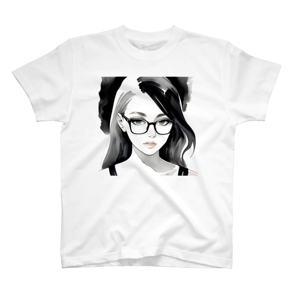 awakening-lucyの眼鏡女子Tシャツ2 スタンダードTシャツ