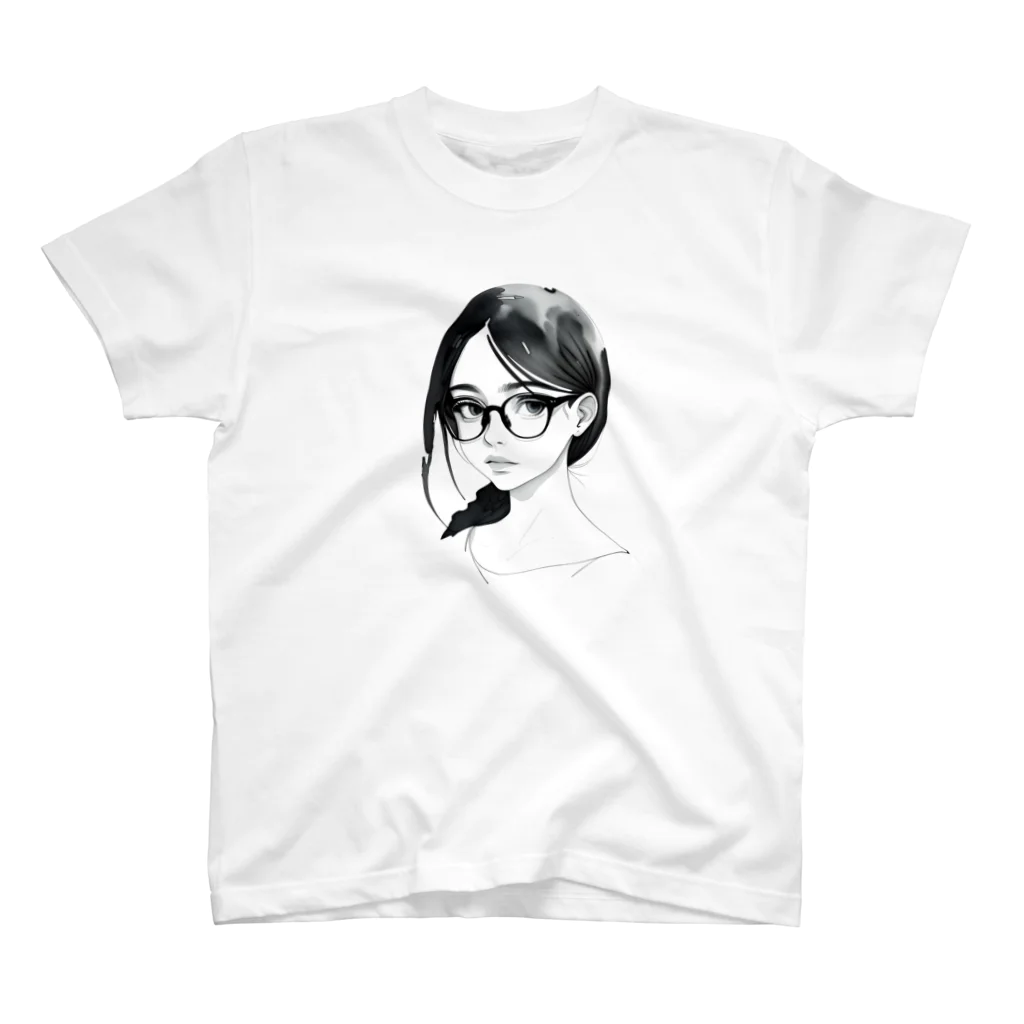 awakening-lucyの眼鏡女子Tシャツ3 スタンダードTシャツ