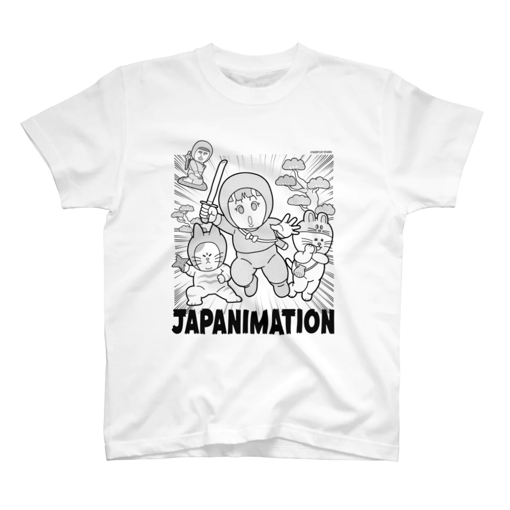 スリープキャットスタジオのじゃぱにめーしょんTシャツ（にんじゃガール漫画調） Regular Fit T-Shirt