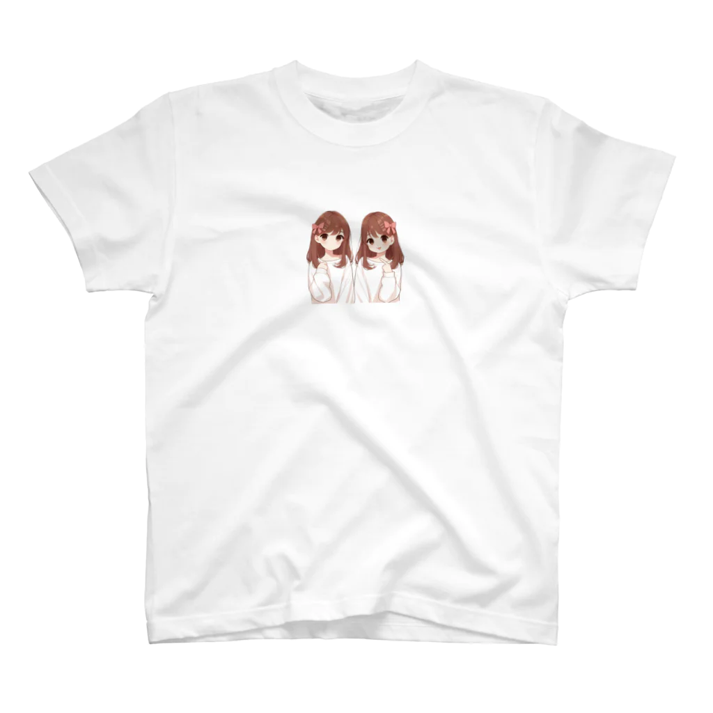 hanahanabiの双子の姉妹 Regular Fit T-Shirt