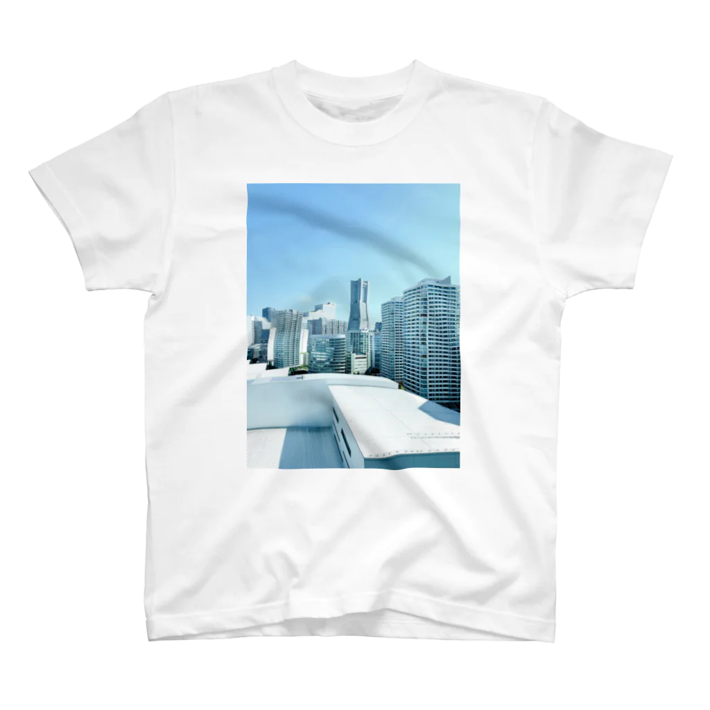 リングロングの横浜市　風景画　tシャツ スタンダードTシャツ