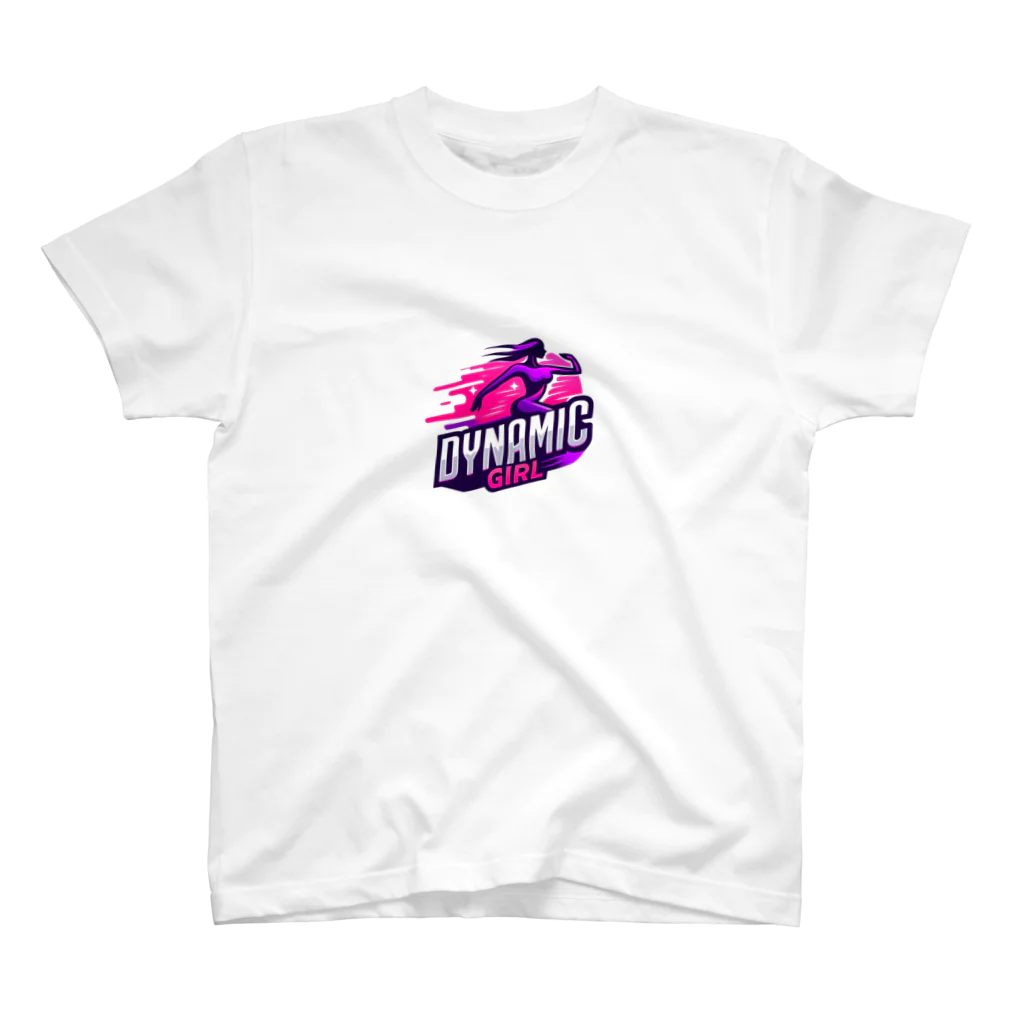 面白デザインショップ ファニーズーストアのDynamic Girl スタンダードTシャツ