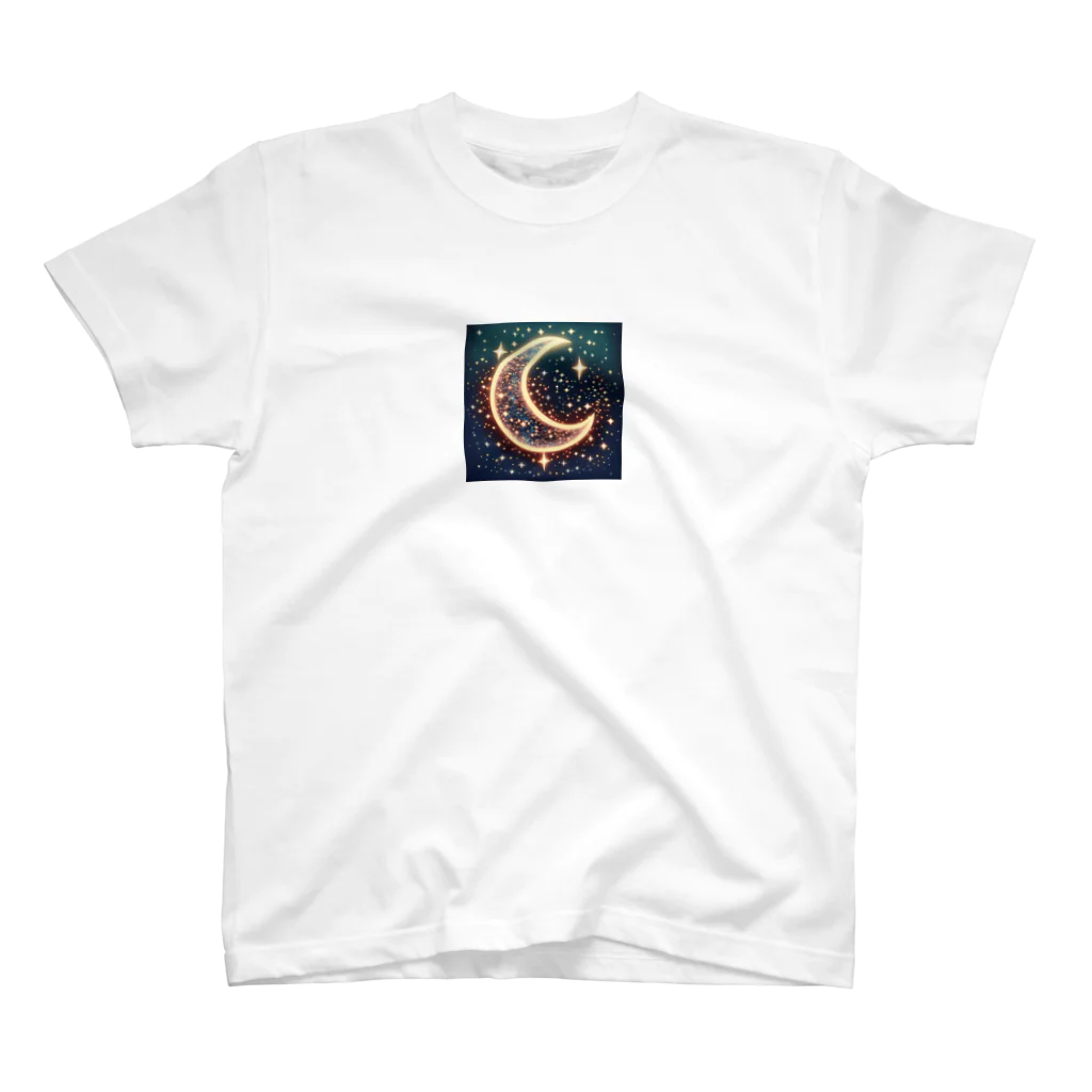 moonlightcatのキラキラ輝くお月様 Regular Fit T-Shirt