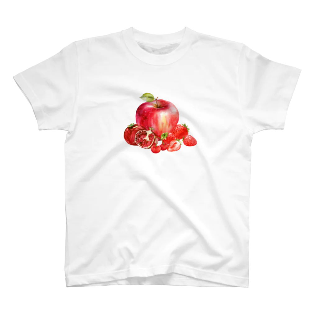 fooddesign-comの赤いまとまり スタンダードTシャツ